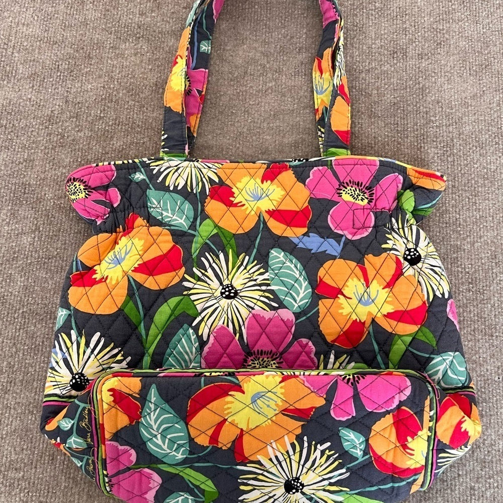 Vera Bradley Floral Quilted Tote Bag - Picture 2 of 7